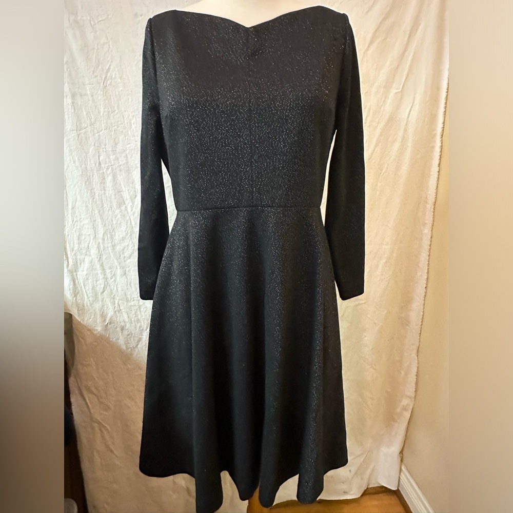 Kate Spade elegant black shimmer dress size 8